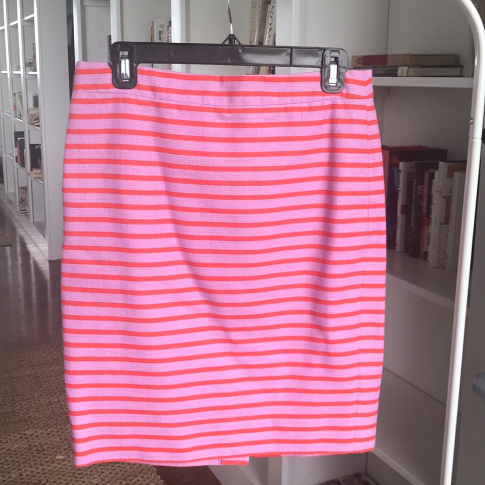 J.CREW striped pencil skirt